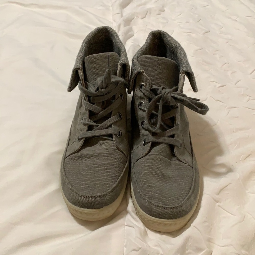 Heather gray ankle boots